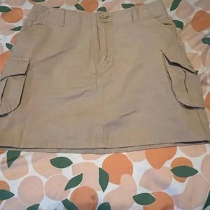 Tan cargo skirt